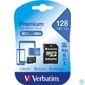 Kép 1/2 - Memóriakártya, microSDXC, 128GB, CL10/U1, 90/10 MB/s, adapter, VERBATIM "Premium"