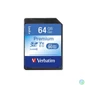Kép 2/3 - Memóriakártya, SDXC, 64GB, CL10/U1, 90/10 MB/s, VERBATIM "Premium"