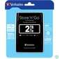 Kép 1/5 - 2,5" HDD (merevlemez), 2TB, USB 3.0, VERBATIM, fekete