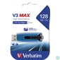 Kép 1/4 - Pendrive, 128GB, USB 3.2, 175/80 MB/s, VERBATIM "V3 MAX", kék-fekete