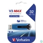Kép 1/4 - Pendrive, 32GB, USB 3.2, 175/80 MB/s, VERBATIM "V3 MAX", kék-fekete