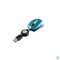 Kép 3/5 - Egér, vezetékes, optikai, kisméret, USB, VERBATIM "Go Mini", ezüst-karibikék