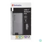 Kép 1/5 - USB elosztó-HUB, USB-C/USB 3.0/HDMI/Ethernet/SD/microSD, VERBATIM