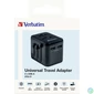 Kép 4/5 - Utazóadapter, univerzális, 2xUSB, VERBATIM "UTA-01"