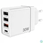 Kép 2/6 - Hálózati töltő, 1xUSB-C PD (20W), USB-A QC 3.0, 2xUSB-A (10W), VERBATIM, fehér