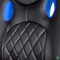 Kép 2/5 - Gamer szék karfával, fekete / kék, 71 x 53 cm / 53 x 47 cm