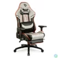 Kép 1/4 - Gamer szék párnával - szürke/fekete/piros- 84 x 52 / 48 x 50 cm