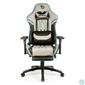 Kép 3/5 - Gamer szék párnával - szürke/fekete/kék - 84 x 52 / 48 x 50 cm