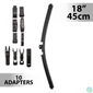 Kép 1/4 - Ablaktörlő 18"/45 cm - 10 db adapterrel