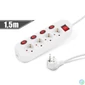 Kép 1/2 - 4-es elosztó, 4+1 kapcsolóval, 250 V • 16 A, 1,5 m