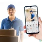 Kép 2/5 - Smart Wi-Fi-s videó kaputelefon, akkumulátoros, 12V, MicroSD, FHD, PIR, fekete