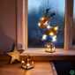 Kép 1/4 - LED-es PVC ablakdekor, rénszarvas, 28 x 17 cm, 3 x AAA