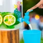 Kép 2/5 - Italadagoló csappal, műanyag pohárszettel, 3,8 l, trópusi