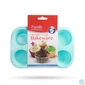 Kép 2/2 - Szilikon muffinsütő-forma, 6 adagos