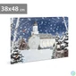 Kép 1/2 - LED-es fali hangulatkép, téli táj,  2 x AA, 48 x 38 cm