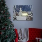 Kép 2/2 - LED-es fali hangulatkép, téli táj,  2 x AA, 48 x 38 cm