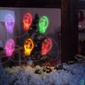 Kép 1/4 - Karácsonyi LED-es fényfüzér, gél ablakmatrica, 6 LED, 2 x AA