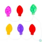 Kép 2/4 - Karácsonyi LED-es fényfüzér, gél ablakmatrica, 6 LED, 2 x AA