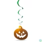 Kép 2/5 - Halloween-i dekoráció szett - 12 db tök - csillogó spirál akasztó