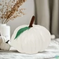 Kép 3/3 - Halloween-i tök dekoráció - fehér - 20 cm