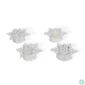 Kép 1/5 - LED-es jégkristály dekoráció - elemes - 4 db / csomag