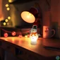 Kép 1/2 - LED-es dekoráció - melegfehér - hóember - elemes