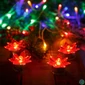 Kép 4/4 - LED-es virág dekoráció - elemes - 4 db / csomag