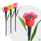Kép 2/4 - LED-es szolár tulipánlámpa, sárga / piros / rózsaszín, 31 cm, 12 db / kínáló