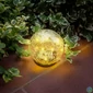 Kép 1/3 - Leszúrható szolár üveggömb, 12 cm, 15 melegfehér LED