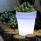 Kép 1/3 - Szolár virágcserép - 4 hidegfehér LED - 16,5 x 19 cm