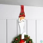 Kép 1/3 - Karácsonyi kopogtató, ajtódísz tartó - fém - mikulás - 38 cm