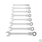 Kép 4/5 - Racsnis csillag-villáskulcs készlet, 8,10,13,14,15,17,19, 21 mm, flexibilis fejjel