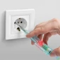 Kép 2/4 - Fázisceruza, érintésmentes funkcióval, piros LED-del, 70, 250 V AC, elemes
