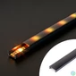 Kép 1/5 - LED aluminium profil takaró búra - fekete - 1000mm (41010/41011hez)