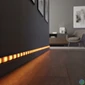 Kép 2/5 - LED aluminium profil takaró búra - fekete - 2000mm (41010/41011hez)