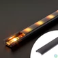 Kép 1/5 - LED aluminium profil takaró búra - fekete - 1000 mm (41011A1-hez)