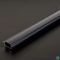Kép 3/5 - LED aluminium profil takaró búra - fekete - 2000 mm (41011A2-höz)