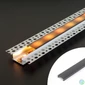 Kép 1/4 - LED aluminium profil takaró búra - fekete - 1000 mm (41025A1-hez)