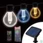 Kép 1/5 - Smart szolár fényfüzér, 15 db fehér LED, állítható színhőmérséklet, 7,5 m, bluetooth