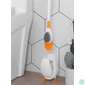 Kép 2/3 - Kacsa alakú WC kefe tartóval - narancssárga / fehér