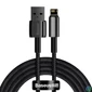 Kép 1/9 - Baseus Tungsten Gold USB-Lightning kábel, 2,4A, 2m (fekete)
