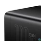 Kép 7/10 - Baseus GaN3 Pro Töltő / elosztó, 2xUSB + 2xUSB-C + AC, 100W (fekete)