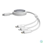Kép 2/9 - Gyors töltőkábel 3in1 Baseus Free2Draw USB-C USB-C/Lightning/Micro 100W, 1,1m (fehér)
