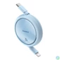 Kép 2/8 - USB kábel Baseus Free2Pull USB-C és iP 20W 1m (kék)