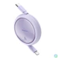 Kép 2/8 - USB kábel Baseus Free2Pull USB-C és iP 20W 1m (lila)