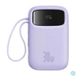 Kép 1/9 - Baseus QPow 2 powerbank, 10000mAh, 30W, 2xUSB-C (lila)