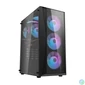 Kép 1/8 - Darkflash DK352 Plus számítógépház + 4 ARGB ventilátor (fekete)