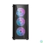 Kép 2/8 - Darkflash DK352 Plus számítógépház + 4 ARGB ventilátor (fekete)