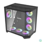 Kép 8/10 - Darkflash FT418 PRO számítógépház + 7 ARGB ventilátor (fekete)