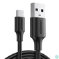 Kép 1/4 - USB és USB-C UGREEN kábel 1.5m (fekete)